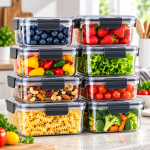 colorful airtight container kitchen display
