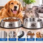 stainless steel bowls for happy pets